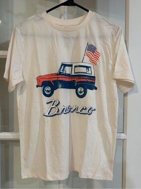 Ford Bronco Official Licensed Antique Car Truck Flag T Shirt Size Teen XL 14 USA